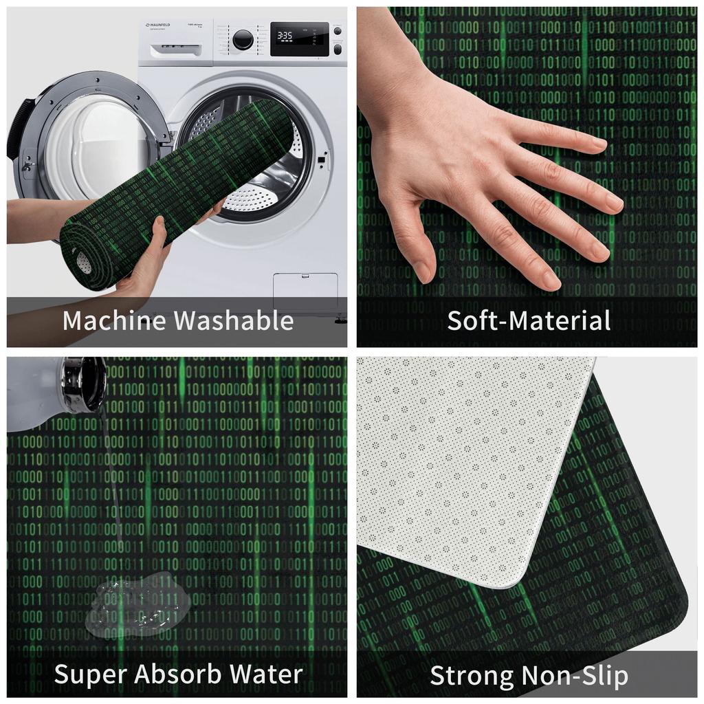 Cool Code Floor Door Kitchen Bath Mats Anti-Slip Outdoor Computer Science Hacker Doormat Garden Entrance Rug Carpet Footpad