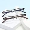 Fashion Half Frame Reading Glasses Men Women Square Metal Optical Eyeglasses Vintage Presbyopia Eyewear