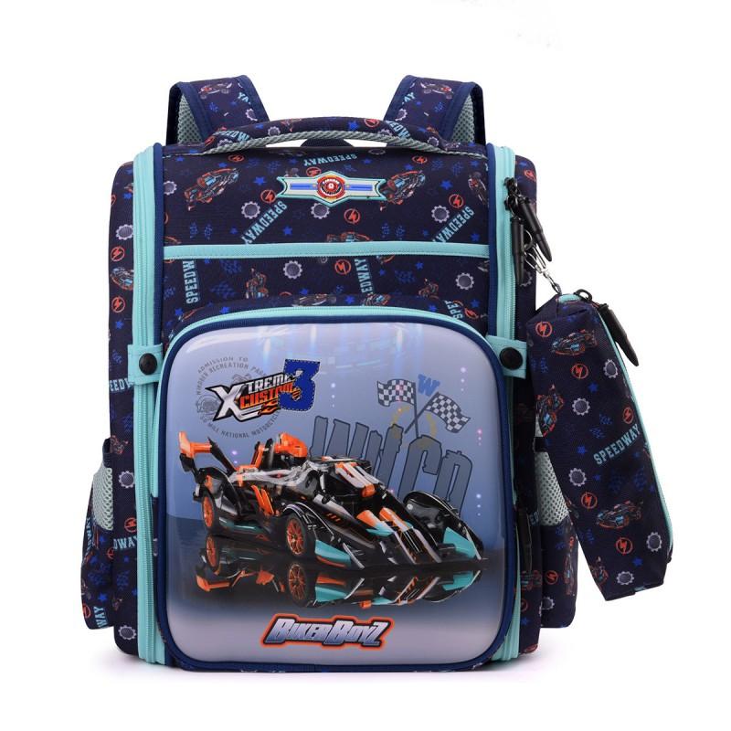 Kids School Backpack Ages 5-8 37cm Cartoon Butterfly Soccer Design Breathable Durable With Ergonomic Curved Straps