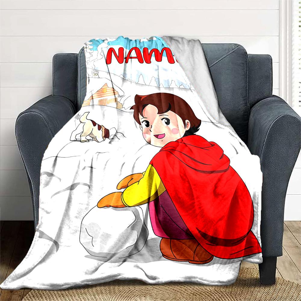 Customiz Name Personality Heidi Blanket Soft &Warm Sofa Office Bed Travel Lunch Break Blanket, Gift Suitable All Seasons