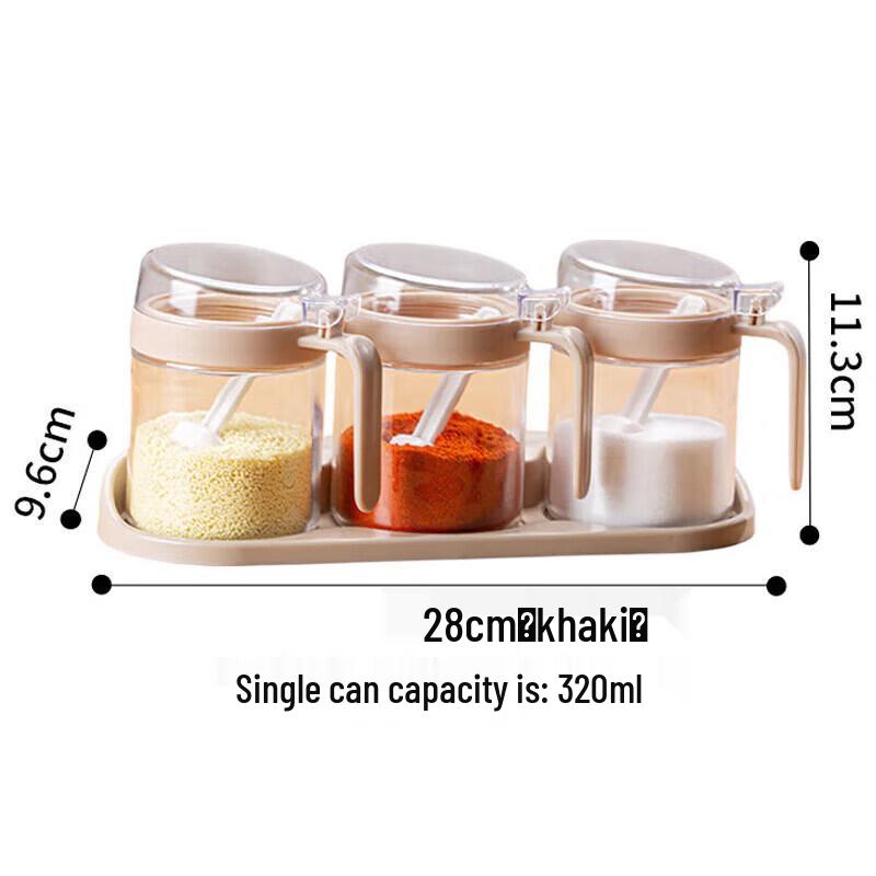 Glas-Würzgläser-Set mit Tablett