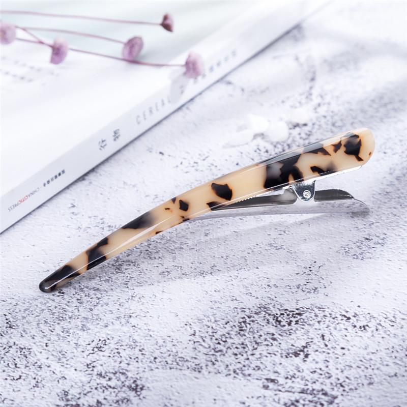 Hohe Qualität Große Größe 13cm Länge Neue Mode Entenschnabel Aufgerollte Haarspange Acetat und Metall Haarnadel Haarspange Haarschmuck