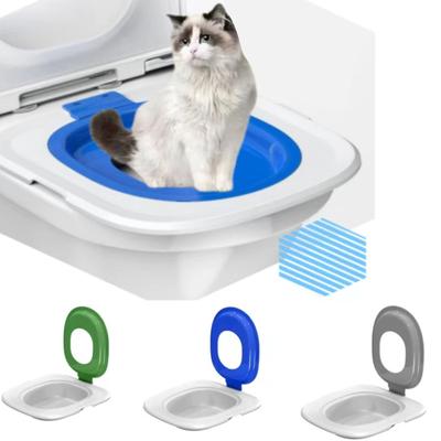 Cat Potty Seat for Home Use Pet Potty Trainer Cat Training Toilet AntiSlip Potty Seat Toilet Trainer Potty Chair for Pet