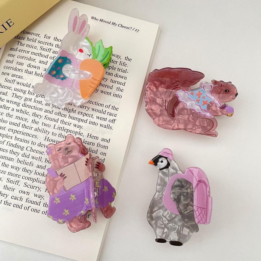 Squirrel Cute Rabbit Hair Grab Penguin Hairpin Personalized Headwear Daily
