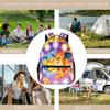 Cartoon Character School Backpack, Pikachu Charizard Spongebob Print Bookbag, Color Block Schoolbag for Students