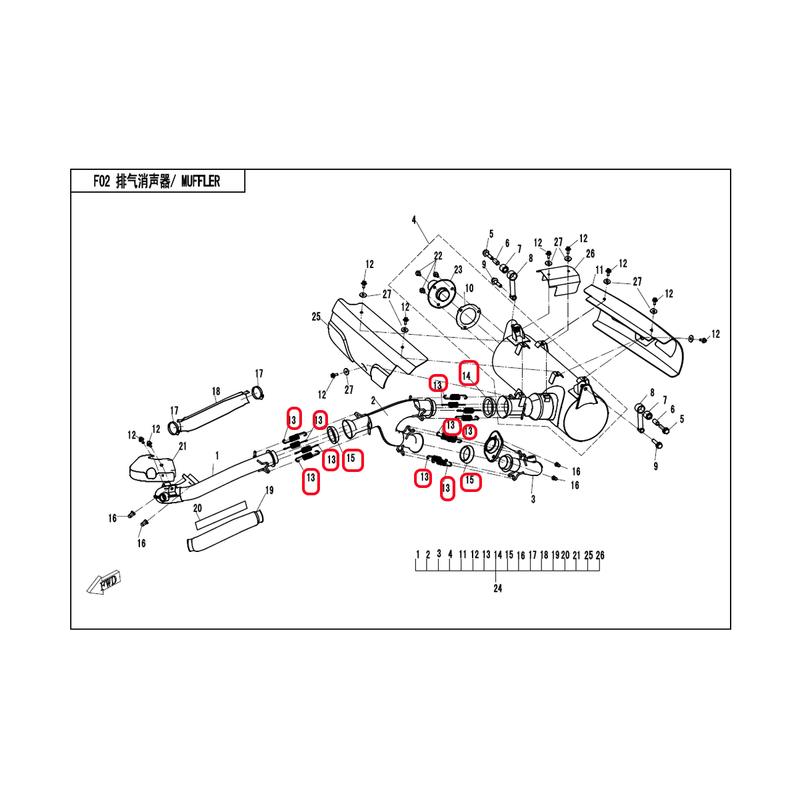 

Exhaust Gasket Tension spring kit For CF 800 SSV ZFORCE 800 9030-020002 7030-021001 7030-021002