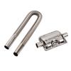 Parking Air Heater Exhaust Pipe with Muffler Stainless Steel Fuel Tank Diesel Gas Vent Hose 2.5cm Inner Diameter 60cm
