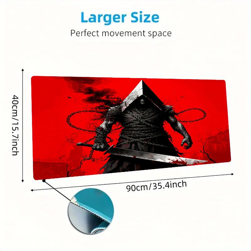 Pyramid Head Print Cushion Non-slip Laptop Tablet Big Mousepad XXL Mat Mini PC Playmat With Lock edge
