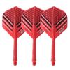 CUESOUL Integrated Flight Standard Shape Red Base Black White Pattern 3 Pieces CSAK-52X-3