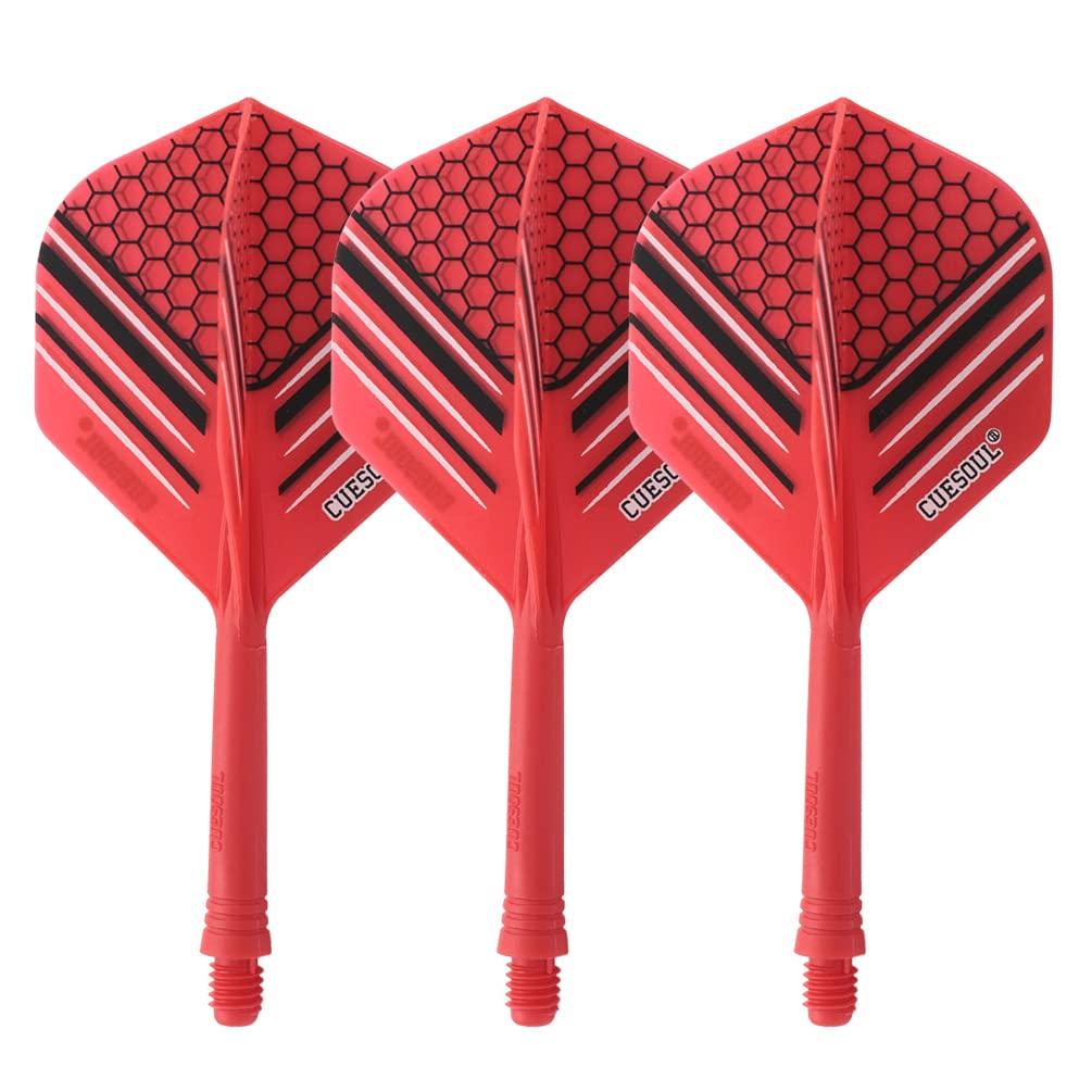 CUESOUL Integrated Flight Standard Shape Red Base Black White Pattern 3 Pieces CSAK-52X-3