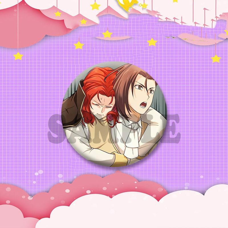Korean BL Manhwa The Greatest Estate Designer Badges Cartoon Figure Button Brooch Round Lapel Pins Bag Hat Decor Friends Gifts