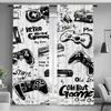 2PCS Digital Printed Curtains, Ink Game Console Pattern, Vintage Gaming Style for Living Room Bedroom Game Room Home Decor