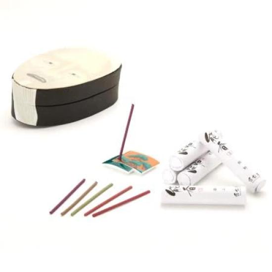 Incense Kyoto Kosaido Noh Incense Gift Present Expressing the traditional Japanese art of performing arts through scent box (Gift mask-shaped Okina)