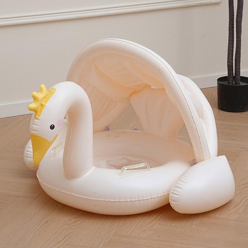 Infant Baby Pool Float Inflatable Swim Rings with Canopies Kids Inflatable Pool Toy Swimming Pool Accessories