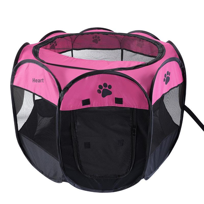Pet Octagonal Cage & Fence: 600D Oxford Cloth, Washable & Scratch-Resistant for Cat & Dog Birthing.