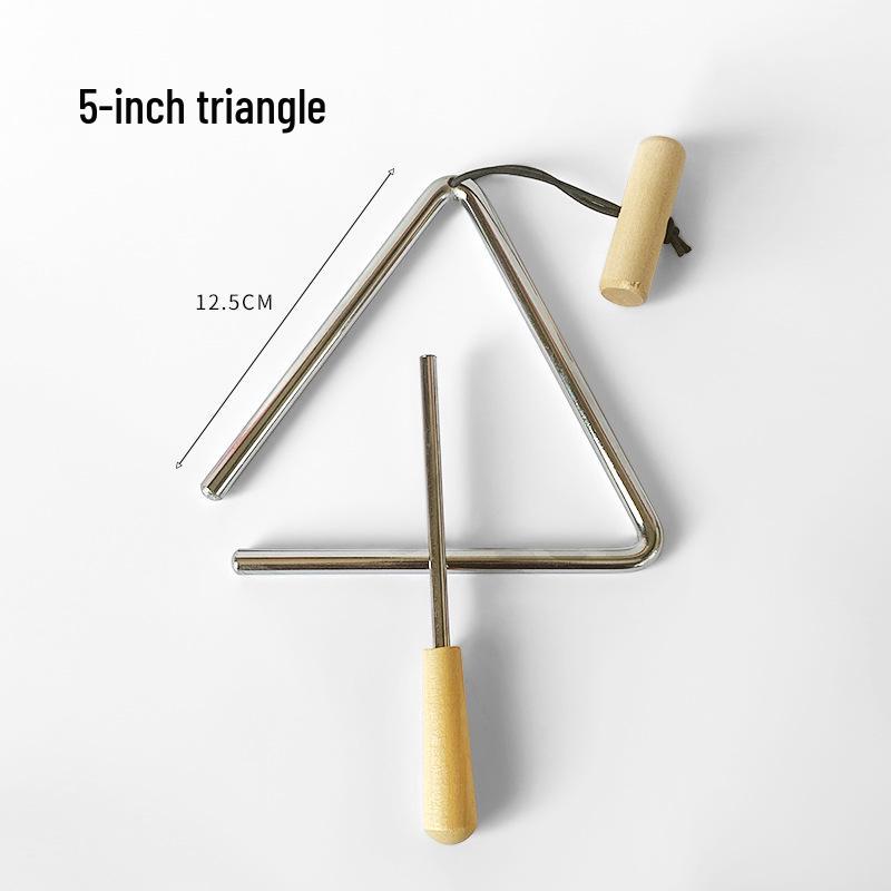 Children's Orff Percussion Instruments: Triangle, Castanets, Maracas, Tambourine, Wood Block, Cymbals