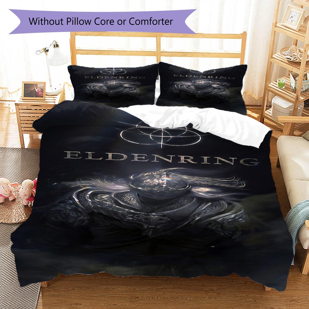Soulslike games Pattern Bedding Quilt Set Quilt Cover Pillowcase Home Decoration Birthday Gift (1 * duvet cover + 2 * pillowcase, without core)