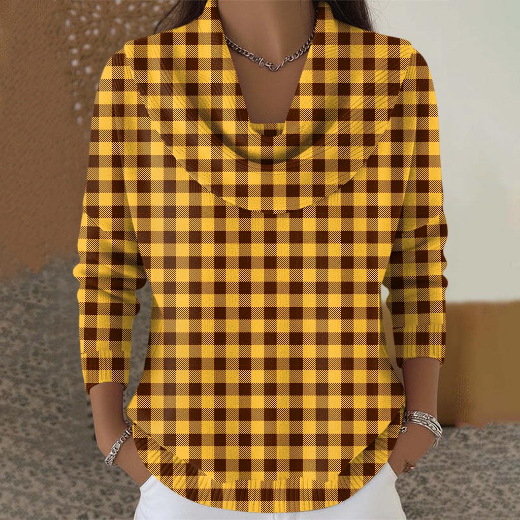 Dam Casual Och Moderiktig Rundhals Långärmad Tryckt Topp Tröja