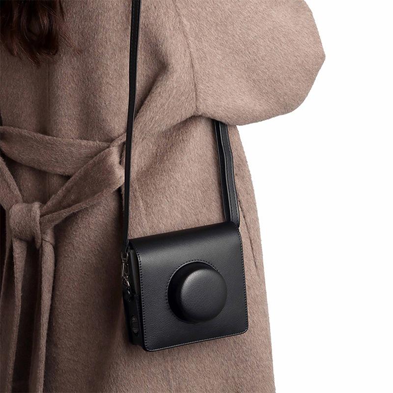 For Instax Wide Evo Camera Retro Camera Bag Protective Case Pu Leather Cover With Shoulder Strap Storage Protective Bag
