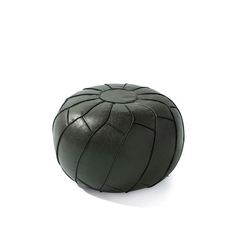Unstuffed Cushion Cover PU Leather Ottoman Cover Storage Stool Pouf Cover Minimalist Nordic Style Moroccan Pouf Without Fillings
