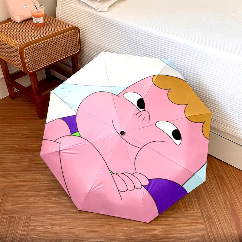 Pooh Pattern, Automatic Folding Umbrella, Portable and Foldable Design, 8 Ribs, a Christmas or Birthday Gift.