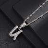 Hip Hop Letter Pendant Zircon Necklace Popular Instagram Personalized Accessory Niche Design Men's and Women's Pendant Necklace