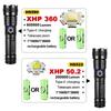 Ultra Powerful Flashlight XHP360 High Power Torch Light XHP50.2 Type C Rechargeable LED Flashlights Tactical Lantern For Camping