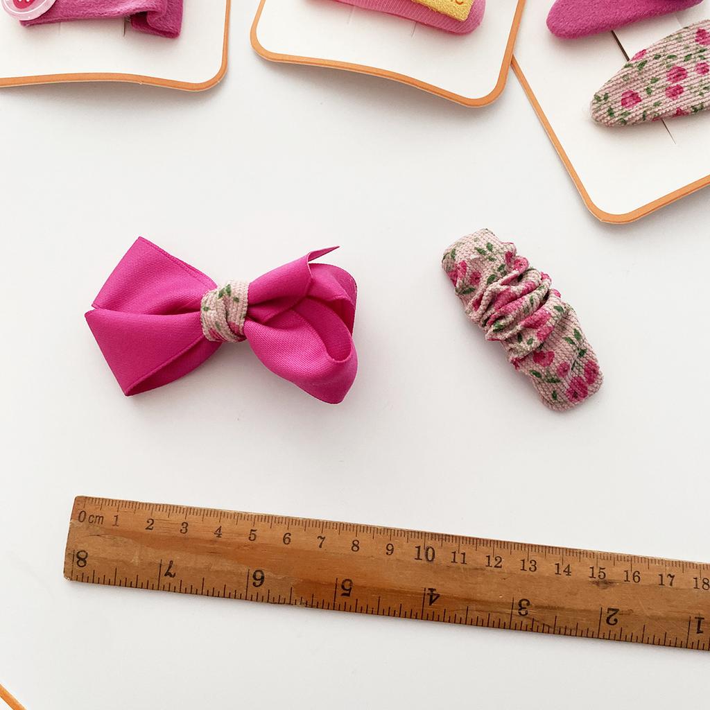 Rose Red Kawaii Bowknot Hairpins Children Baby Girls Kids Hair Clips Bow Pin Barrettes Accessories Hairgrips Headdress Headwear