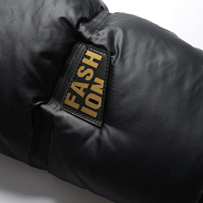 Nová zimní zateplená péřová bunda Pánská móda S kapucí Lesklá 90 Bílé kachní peří Bunda Pánské oblečení