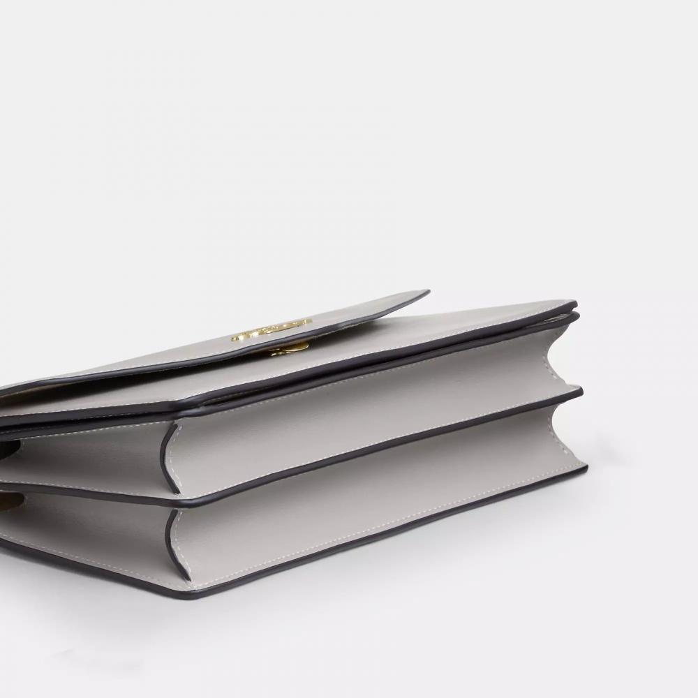 Coach Klare Envelope Crossbody Bag Gold Dove Grey