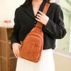 New Large-capacity Chest Bag Retro Simple Single-shoulder Crossbody Bag Korean Style Fashion Soft Leather Shoulder Bag Women's Backpack