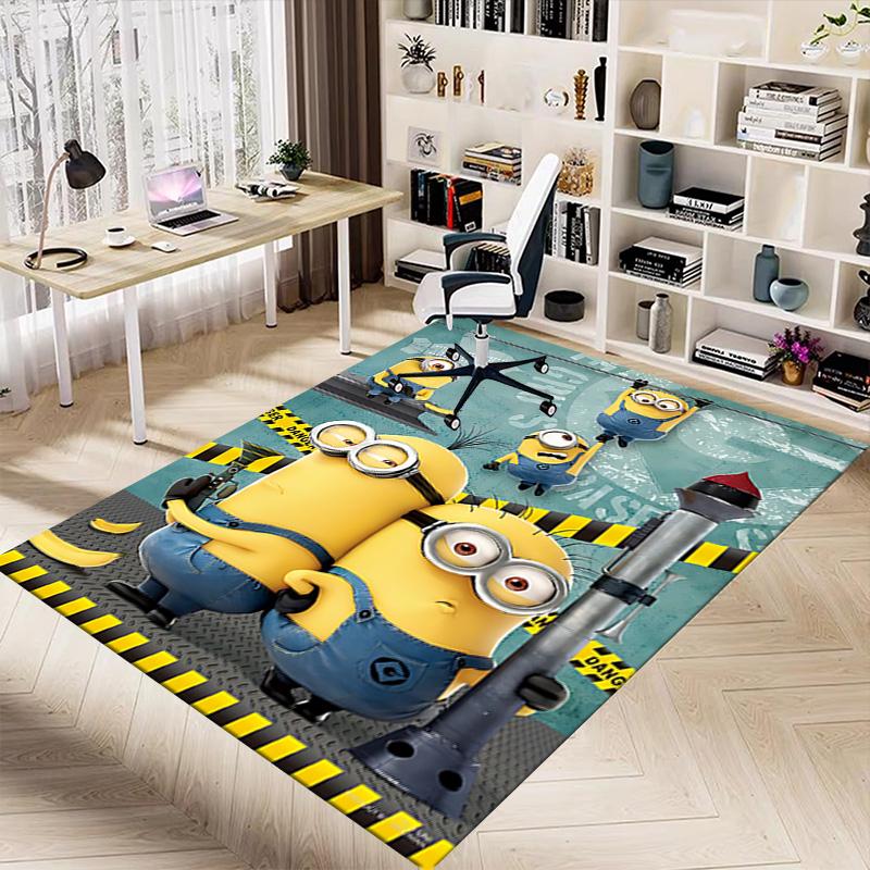 1pc Despicable Minions Adventure Carpet for Playroom Bedroom Living Room Sofa Home Decor,kids Game Area Rug Non-slip Floor Mat Y72828