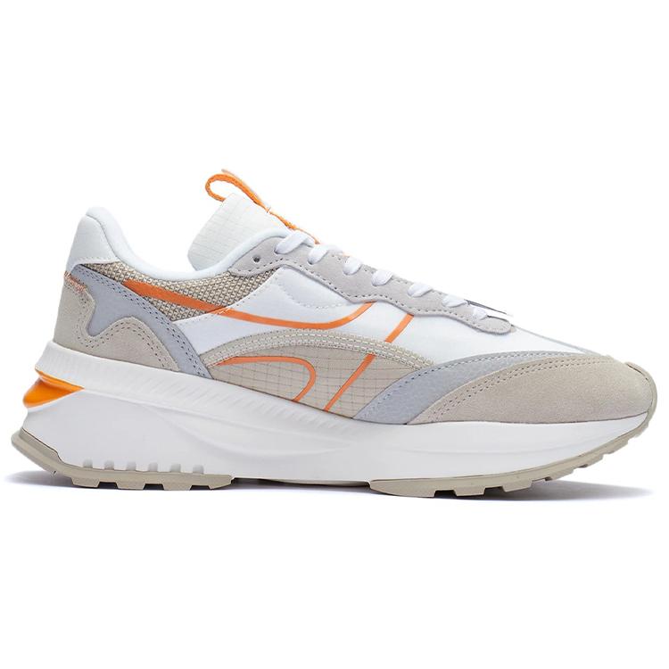 Li Ning Fangyuan EVO Cushioning Slip Resistant Abrasion Resistant Low Top Running Shoes Women's Mist Apricot AGCR228-2