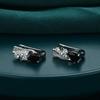 Black Awn Black Stone Earrings