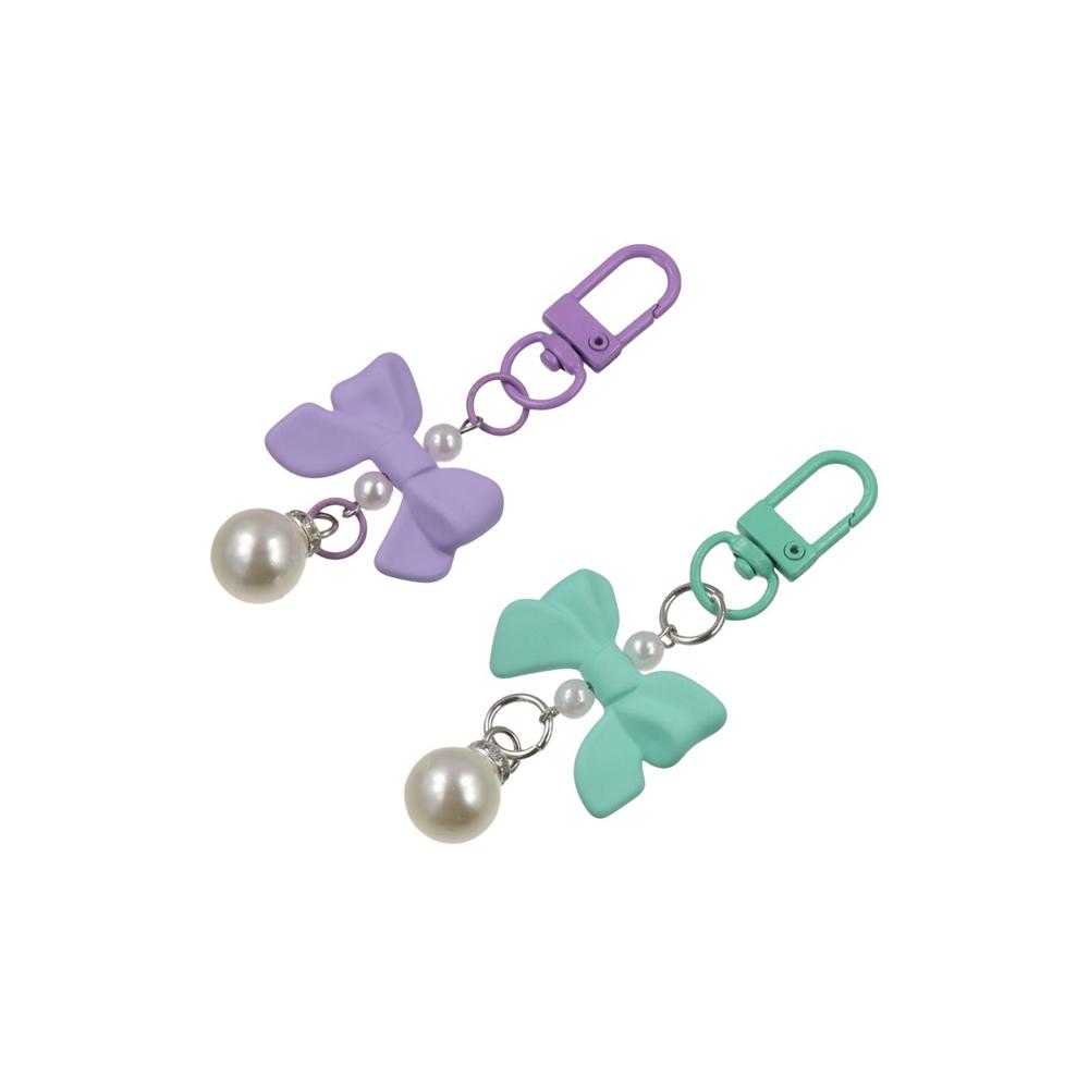 Candy Color Candy Color Bow Knot Pendant Pendant Imitation Bow Keychain Bow Knot Keyring  Keychain