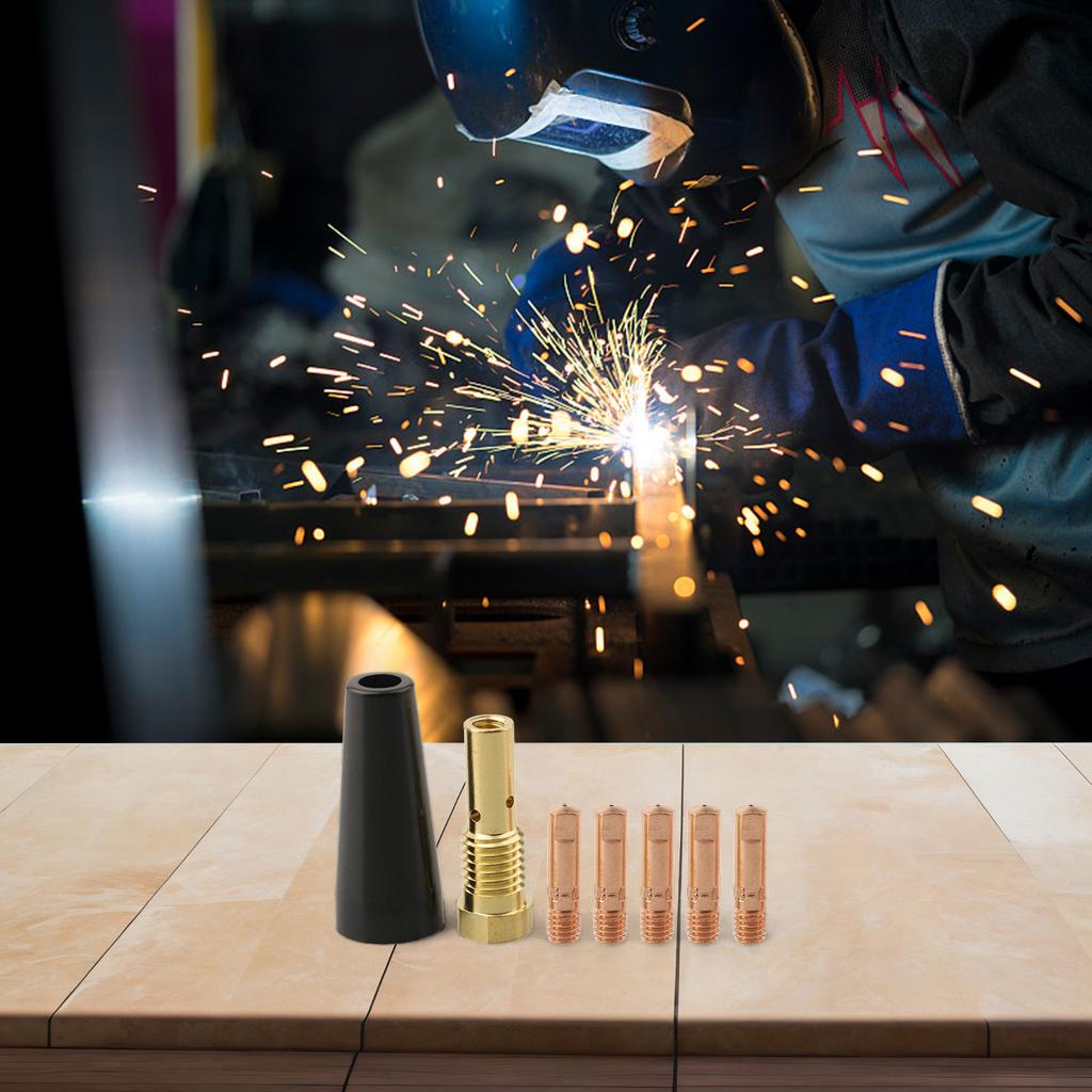 1set Conductive Tips 7PK Nozzle Tip Kit For Easy-Flux 125 Amp Welder 56355 56359 For Flux Core Welding Accessories