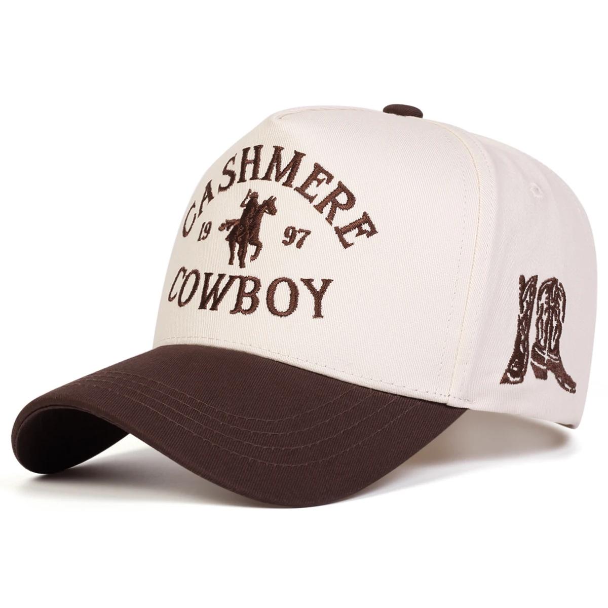 

Unisex COWBOY Letter Embroidery Baseball Caps Spring and Autumn Outdoor Adjustable Casual Hats Sunscreen Hat Sports Cap коричневый