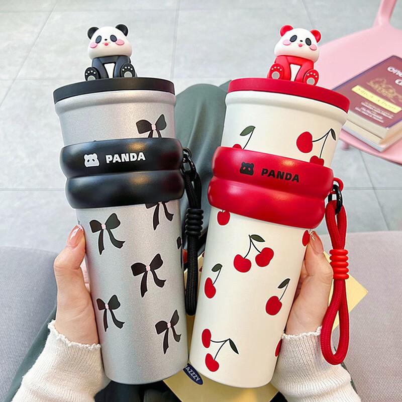 Xiaoyueya Panda Portable Insulated Straw Cup