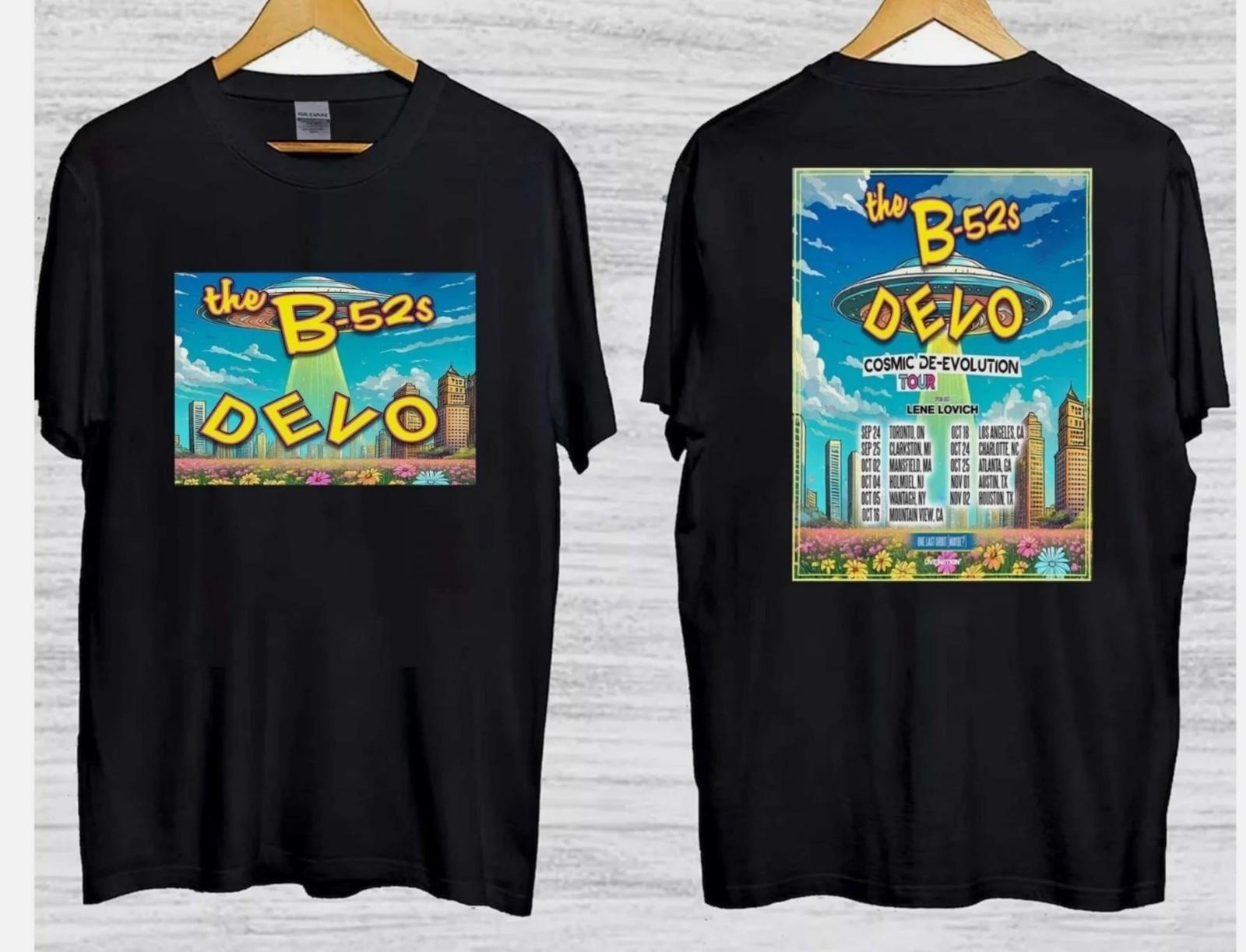 DEVO  The B-52’s Cosmic De-Evolution Tour 2026 T-Shirt for Fan M