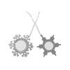 3pcs Snowflake Photo Frame Pendants Diy Christmas Gifts Festive Picture Decor