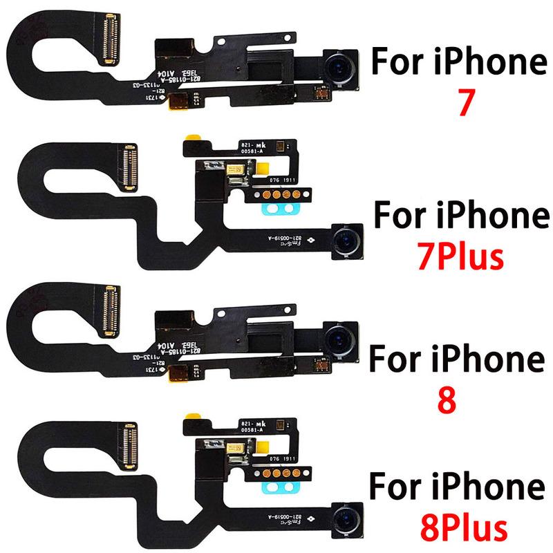 Sostituzione Fotocamera Frontale Per iPhone 7 8 Plus Fotocamera Facciale Cavo Flessibile Con Sensore di Luce MIC