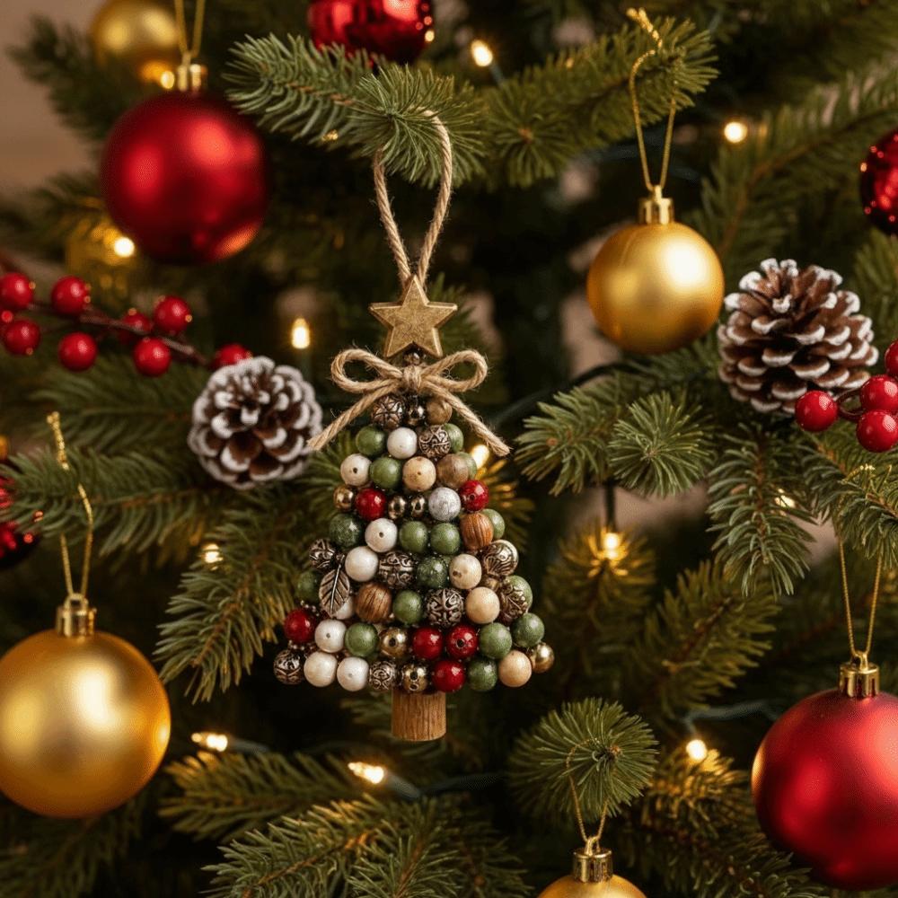 Flaches Design DIY Perlen-Weihnachtsbaum-Set Weihnachtsbaum-Perlen-Schmuck-Set Festlich