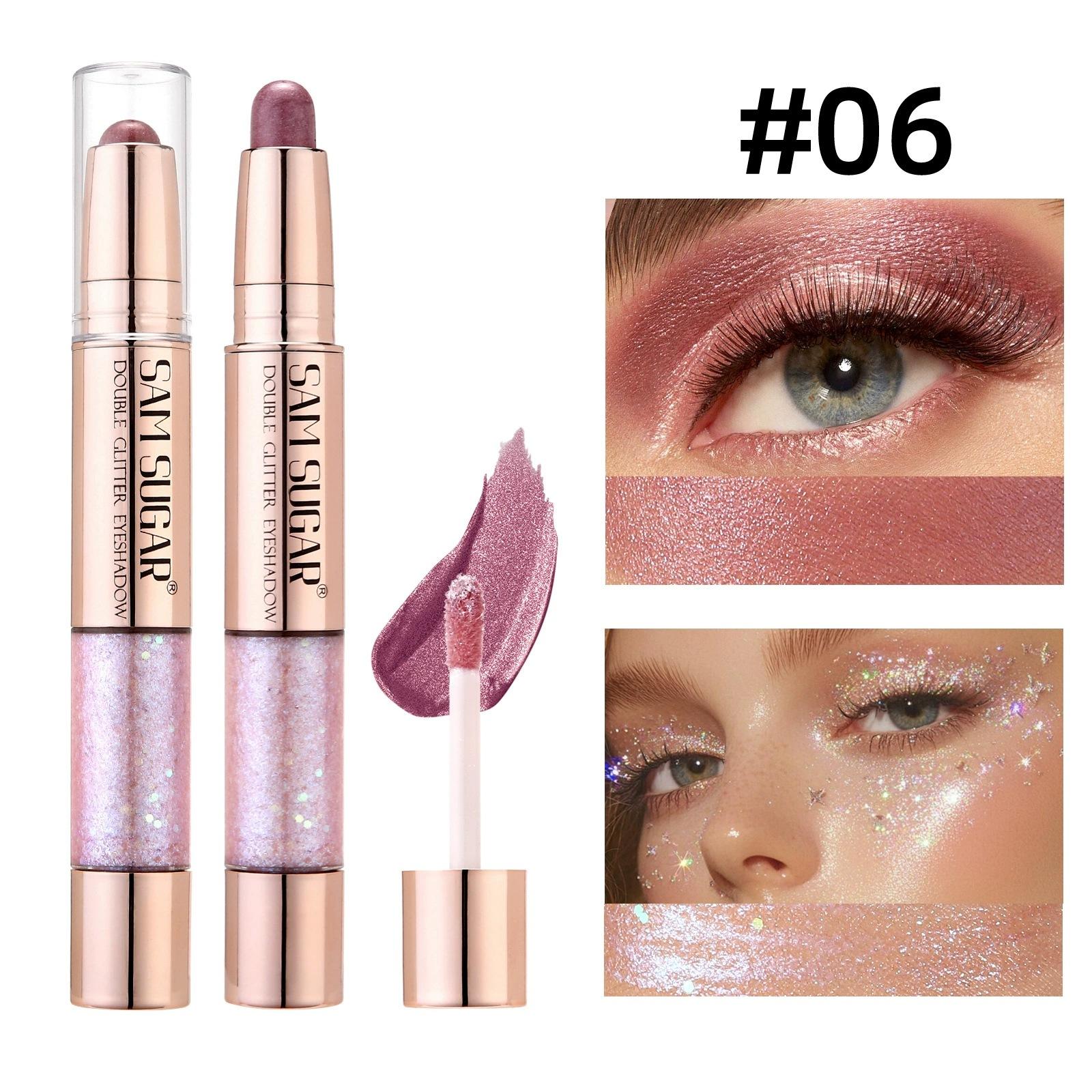 

Pearly Eyeshadow Stick Liquid Eyeshadow 2 In 1 Waterproof Glitter Sequins Eyeshadow Highlighter Makeup High Pigmented Pen