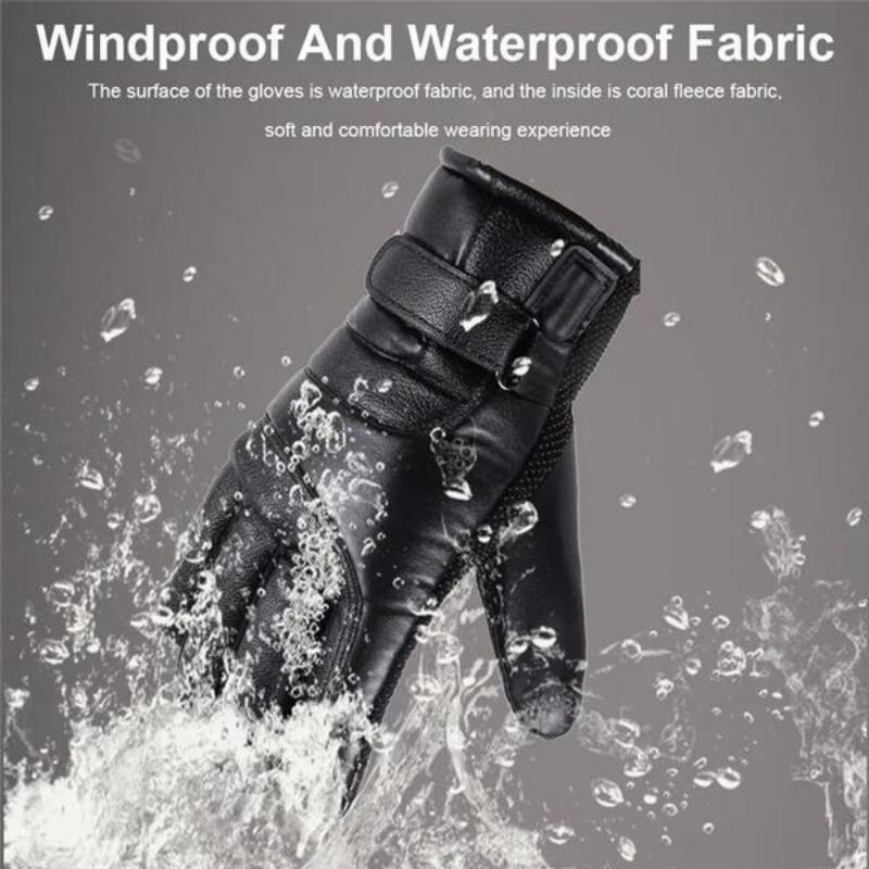 Heating Gloves Electric Heating Gloves Waterproof and Windproof Cycling Warm Gloves High Temperature 3-speed Temperature Control Warm Gloves