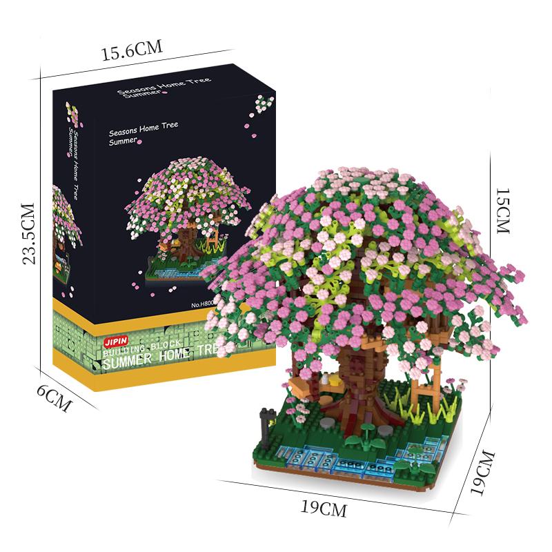 

Sakura Potted Bouquet Building Blocks Plant Bonsai Succulent Model Bricks Ornaments Children s Educational DIY Toy Holiday Gifts