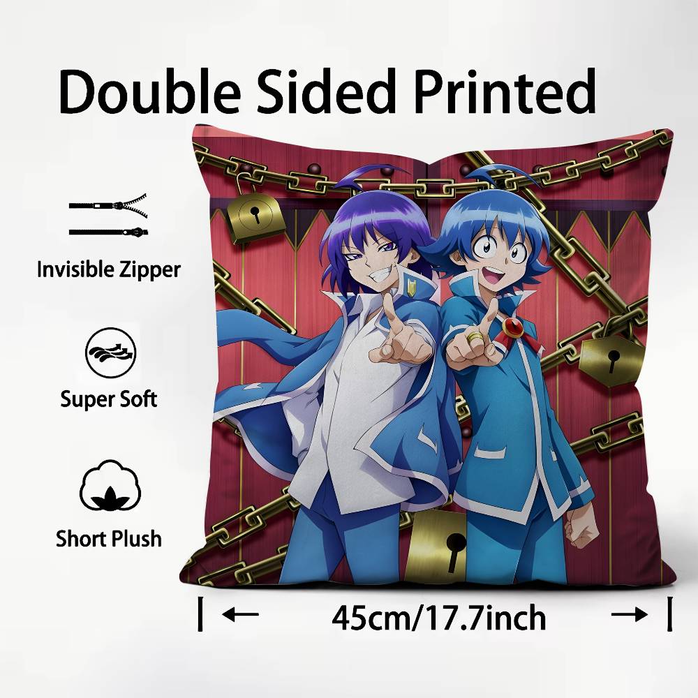Anime Welcome To Demon School Iruma-kun Pillow Case Pattern Printed Pillowcase for Living Room Sofa Cushion Cover Bedroom Decor