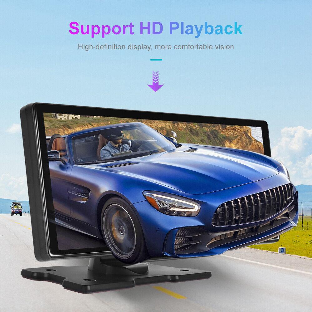 4K Ultra HD Wireless CarPlay Unit, Built-In Optical Sensor WiFi GPS Navigator + Dual Recording Vehicle Dashcam