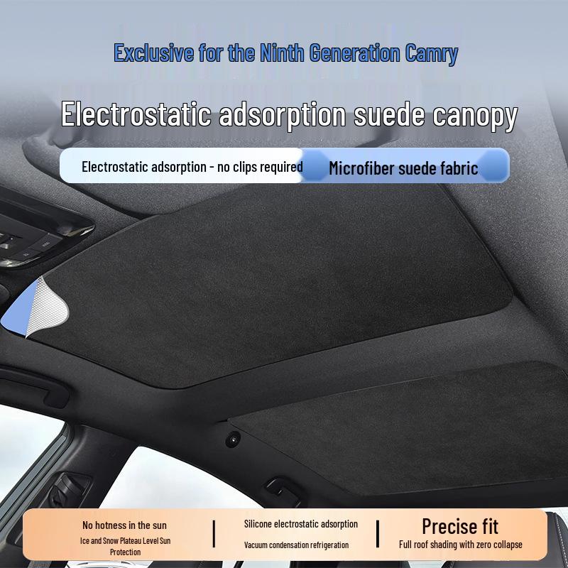 Camry Ninth Gen Sunroof Sunshade - Suede, Heat Insulation, UV Protection