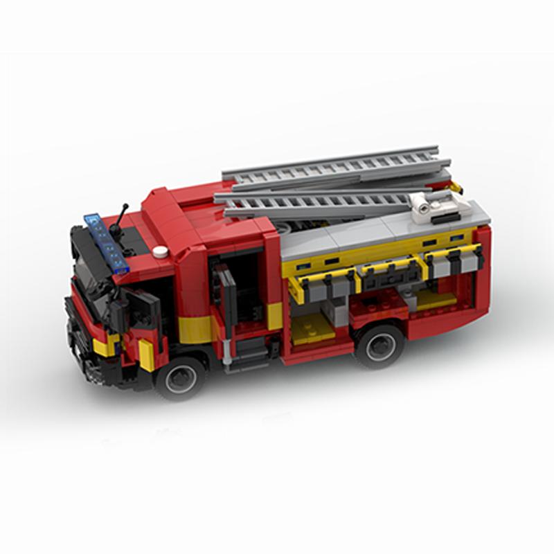 1036 PEZZI MOC Modello London Fire Brigade Lfb MK3 Autopompa Scala Camion Pesante Atego Blocchi da Costruzione Assemblaggio Fai-da-te Blocchi da Costruzione Regalo