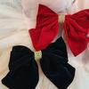 Ribbon Hairpin, Gold-plated Winter Princess-style Velvet Hairpin